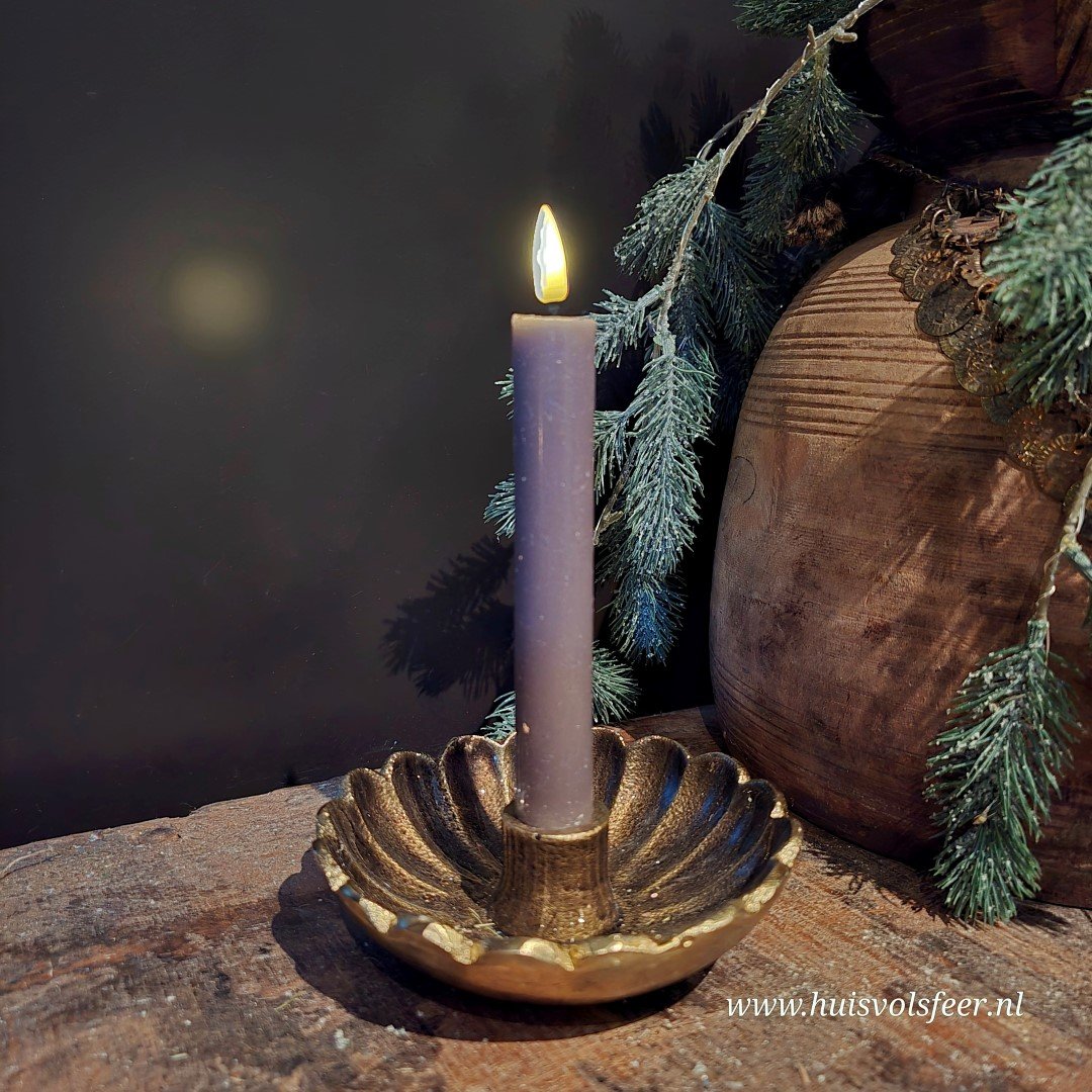 Candle Holder- Gold Babai || 13 cm.