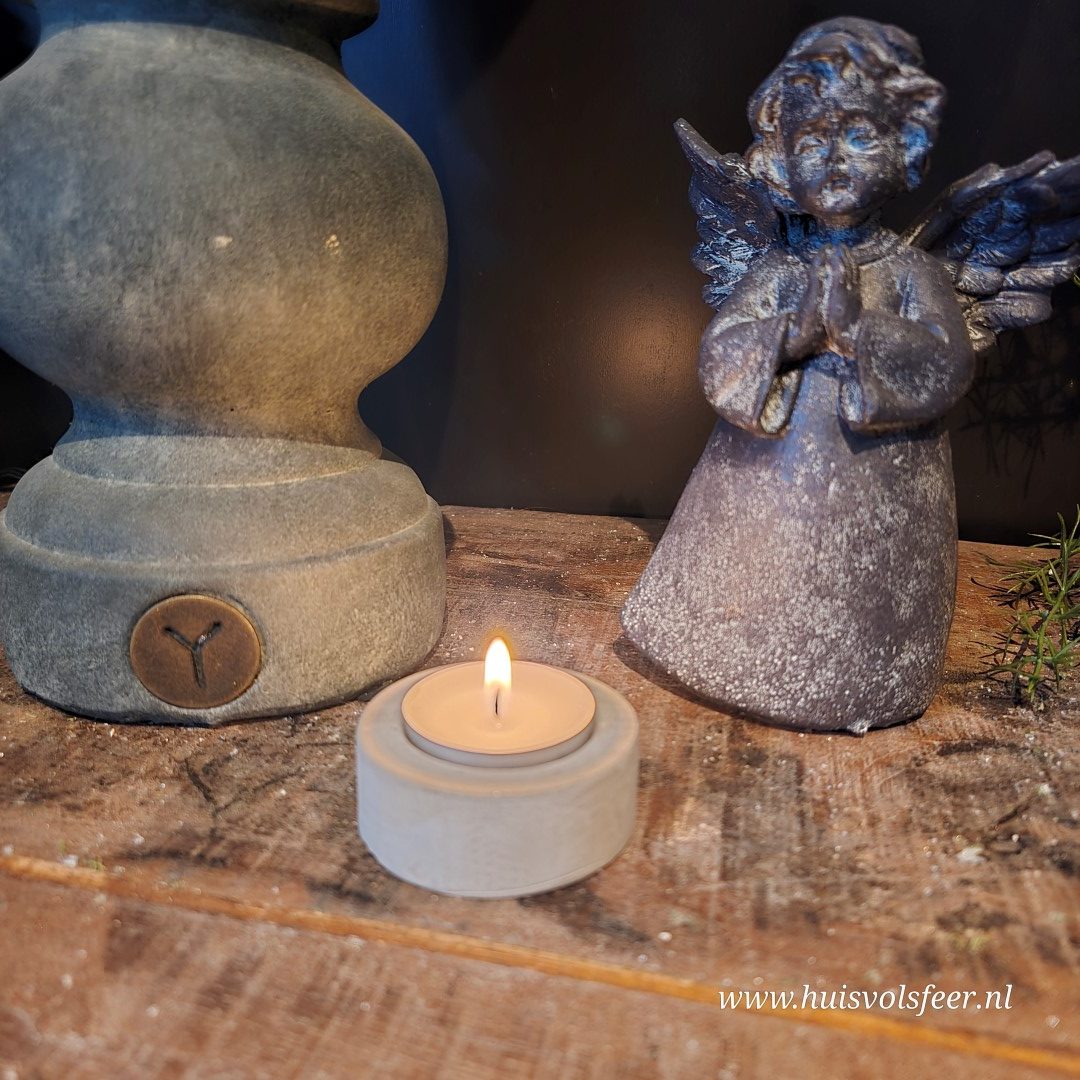 Stone Grey- Waxinelichthouder - Afbeelding 5