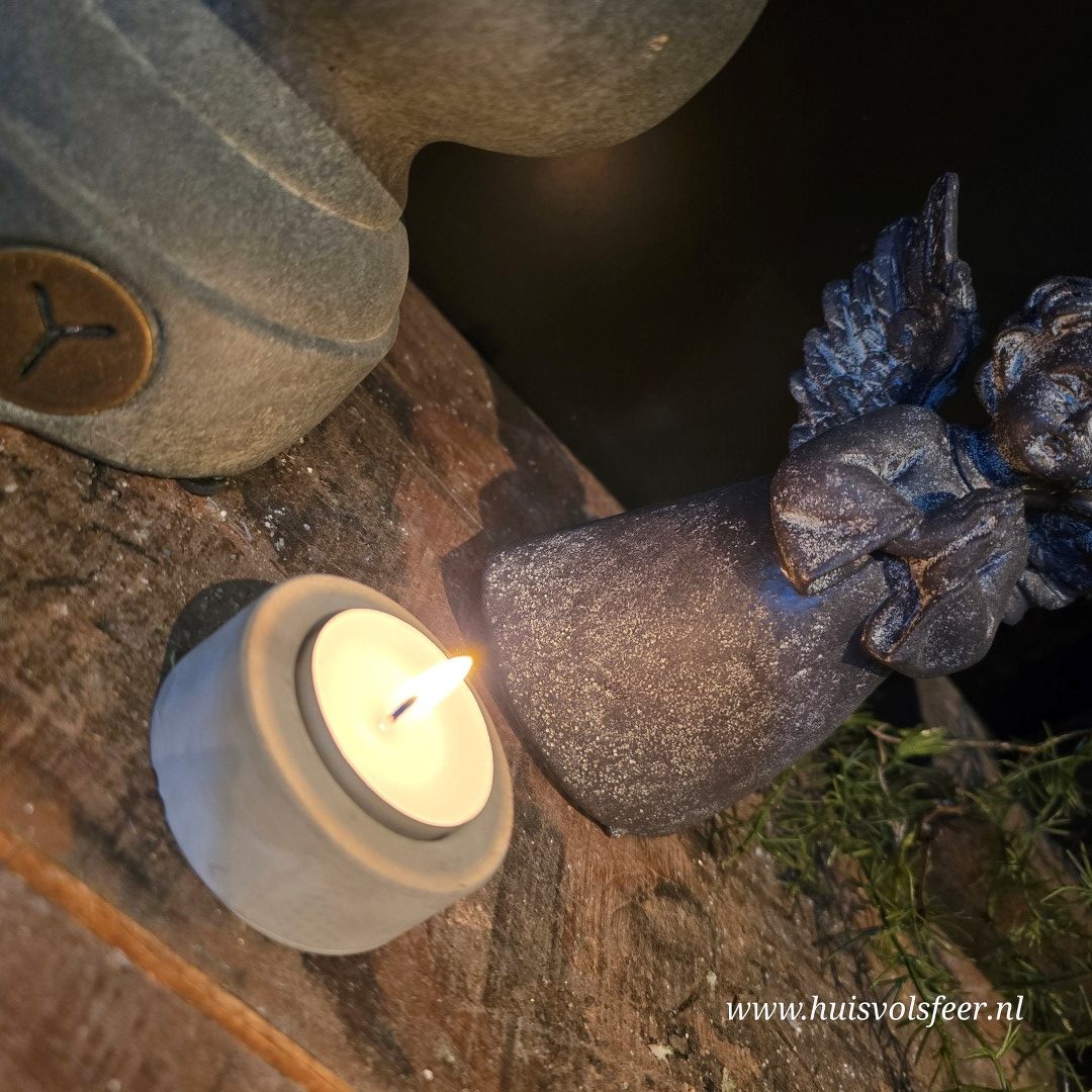 Stone Grey- Waxinelichthouder - Afbeelding 6