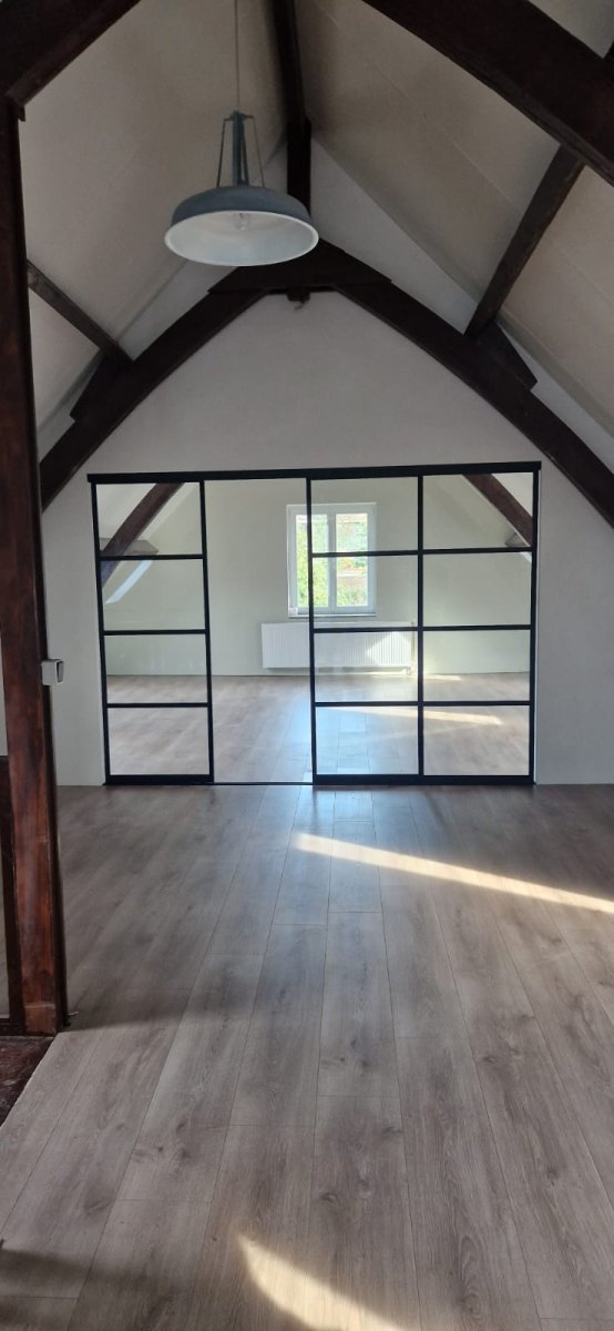 Staallook schuifwand met 4 deuren zwart - Afbeelding 8